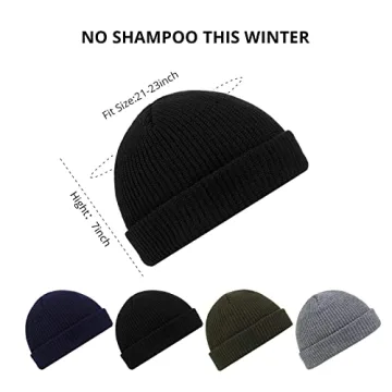 SATINIOR Trawler Beanie - Warm Skull Cap for All