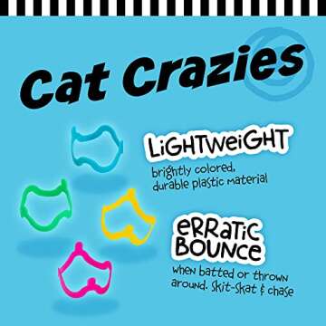 Petmate Interactive Cat Toys - Cat Crazies Multi Pack by Petmate, 4 Count (Pack of 1)