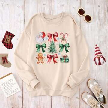 Cute Christmas Sweatshirt for Women - Soft & Stylish Holiday Wear