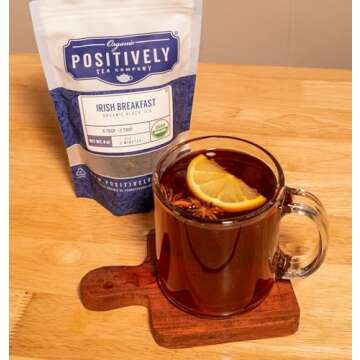Organic Positively Tea Company, Irish Breakfast Black Tea, Loose Leaf, 16 Ounce