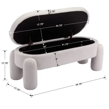 Stylish Ya-Home Modern Storage Bench with Ample Storage