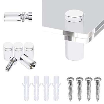 Ludery 16x20 Clear Acrylic Wall Mount Floating Frameless Picture Frame,Clear Acrylic Photo Frame for Wall, Frameless Picture Frame Panel For Degree Certificat, artwork and family portraits