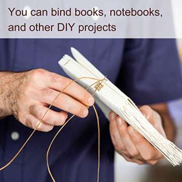 FEPITO 21pcs Leather Waxed Thread 8 Color 264 Yards 150D Leather Sewing Waxed Thread Cord with Leather Craft Hand Tools Kit for DIY Sewing Craft