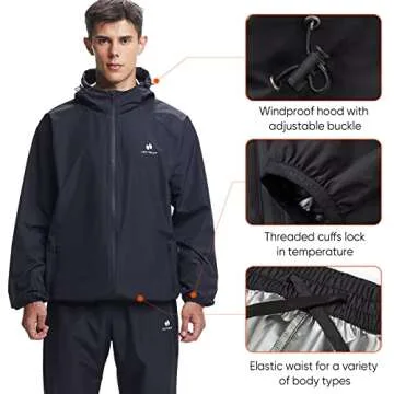 HOTSUIT Sauna Suit for Men - Maximize Sweating & Weight Loss