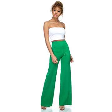 Women's J2 Love High Waist Bell Bottom Flare Pants, Small, Shamrock
