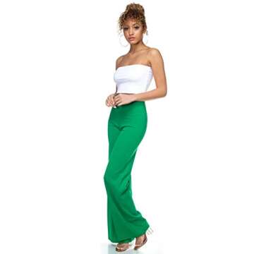 Women's J2 Love High Waist Bell Bottom Flare Pants, Small, Shamrock