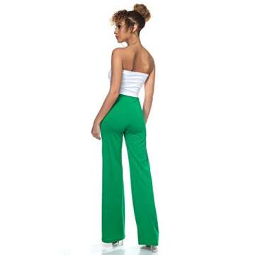 Women's J2 Love High Waist Bell Bottom Flare Pants, Small, Shamrock