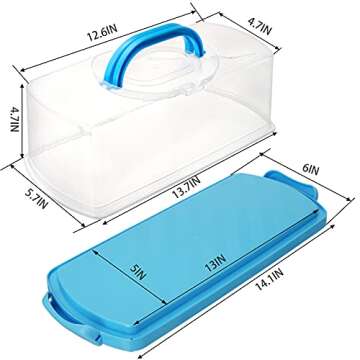 Cedilis 4 Pack Portable Bread Box with Clear Lid