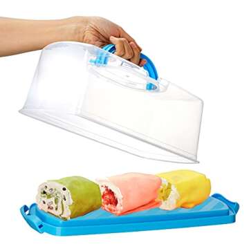 Cedilis 4 Pack Portable Bread Box with Clear Lid