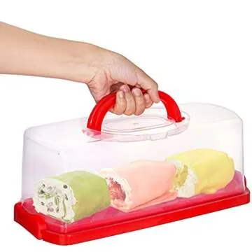 Cedilis 4 Pack Portable Bread Box with Clear Lid