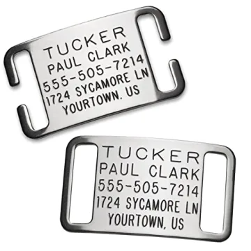 Personalized Noise-Free Boomerang Dog Tags for Pets