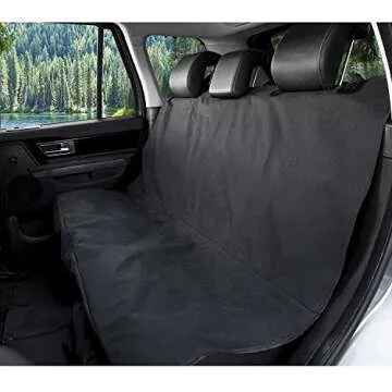 BarksBar Original Pet Seat Cover for Cars - Black, WaterProof & Hammock Convertible (Standard, Black)