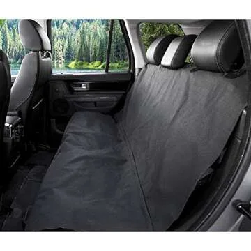BarksBar Original Pet Seat Cover for Cars - Black, WaterProof & Hammock Convertible (Standard, Black)