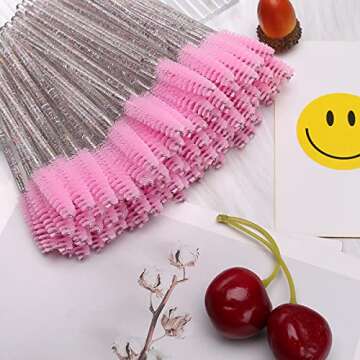 Elisel 100pcs Disposable Mascara Brushes for Eyelashes
