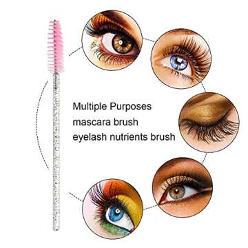 Elisel 100pcs Disposable Mascara Brushes for Eyelashes