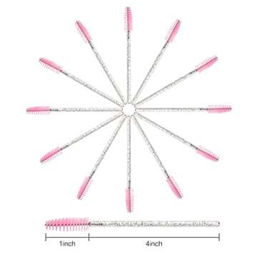 Elisel 100pcs Disposable Mascara Brushes for Eyelashes