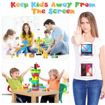 KOIEMAY Magnetic Blocks for Toddler 2-8 - Fun Learning