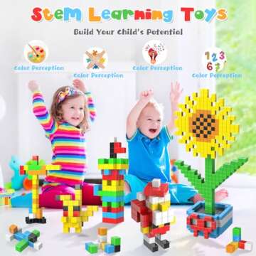 KOIEMAY Magnetic Blocks for Toddler 2-8 - Fun Learning