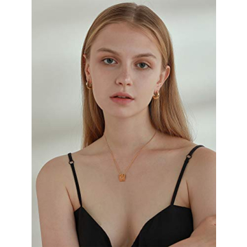 Chunky Gold Hoop Earrings Hypoallergenic Stylish Women