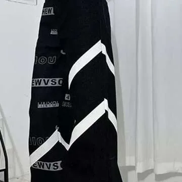NOMIMAS High Waist Wide Leg Jeans Women - Fashion Print Denim Trousers High Waist Streetwear Palazzo Pant with Pockets