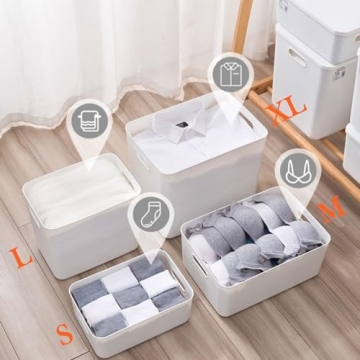 Gaoaodeyu Storage Bins with Lids - Stylish Organizers