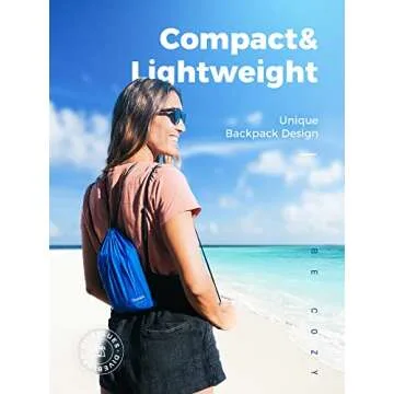 OCOOPA Extra Large Beach Blanket, Sand Free, Large Oversized Camping Mat, Comfortable Parachute Nylon, Cozy& Chic, Compact& Light, 4 Stakes&1 Travel Bag, S09