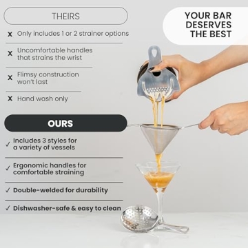 High Quality A Bar Above Cocktail Strainer Set