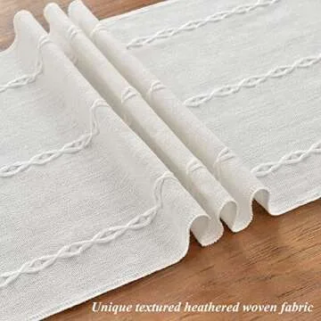 Wracra Rustic Linen Table Runner for Elegant Decor