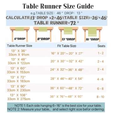 Wracra Rustic Linen Table Runner Farmhouse Style Table Runners 72 inches Long Embroidered Table Runner with Hand-Tassels for Party, Dresser Decor and Dining Room Decorations (White, 13"×72")