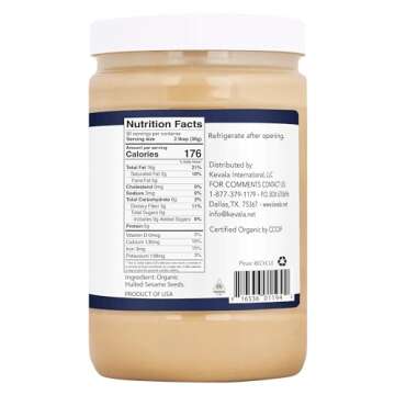 Kevala Organic Sesame Tahini, 32 Ounce