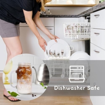 Stylish 24 oz ANOTION Mason Jar with Lid and Straw