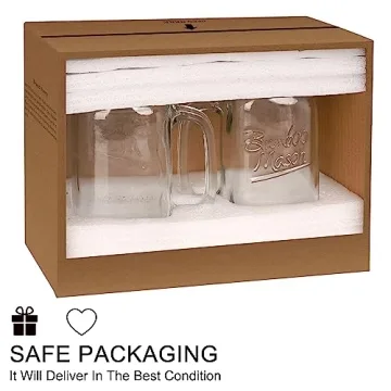 Stylish 24 oz ANOTION Mason Jar with Lid and Straw