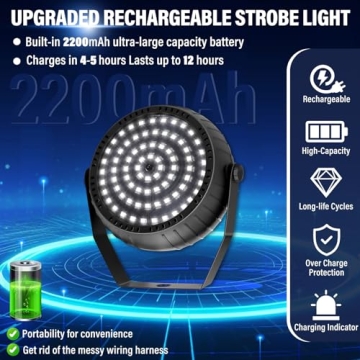 Rechargeable LED Strobe Light for Events