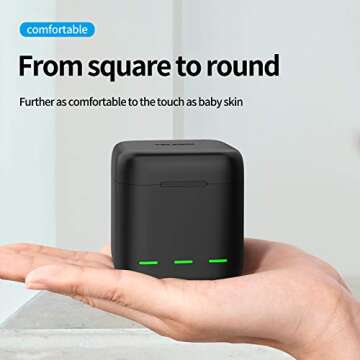 REYGEAK Battery Charger Kit for GoPro Hero 12 11 10 9 Black, Portable Charger 3-Channel Battery Charging + 2 Pack Battery for Go Pro 12 11 10 9 Original Batteries Accessories