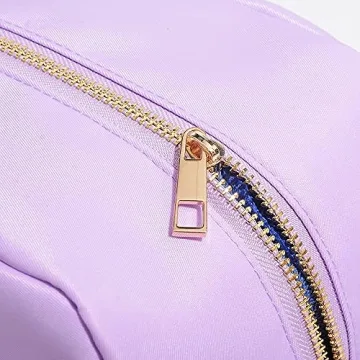 Kaymey Extral Large Cosmetic Bag Makeup Pouch Bag Case, Nylon Travel Set Women Girls (Purple,XL)