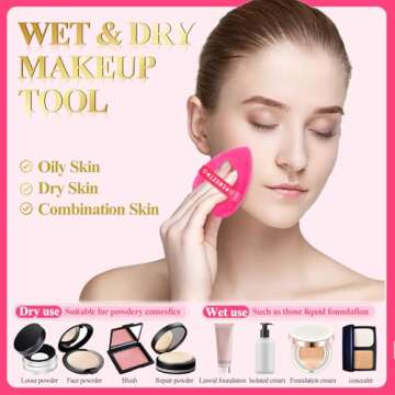 60 PCs Valentine Powder Puff for Face Powder Makeup Puff Soft Sponge for Loose or Pressed Setting Powder Pink Heart Makeup Puff for Valentines Day Boys Girls Toddlers and Kids Party Favor Sets