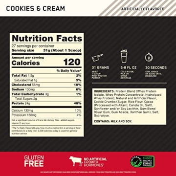 Optimum Nutrition Gold Standard Whey Protein 2lb Cookies & Cream