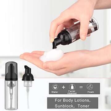 70 Refillable Foam Soap Dispensers for Travel Convenience