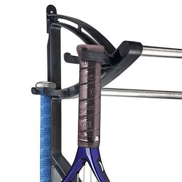 LYNK® Garage Sports Equipment Organizer - Wall Mount Ball Rack - Sports Equipment Storage - Ball Storage for Garage - Garage Toy Storage - Easy to Install Sports Storage Organizer for Garage - Black