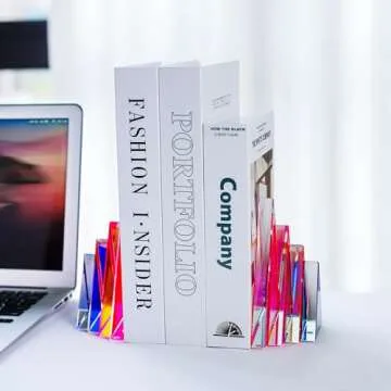 Elegant K9 Crystal Bookends for Decor & Organization