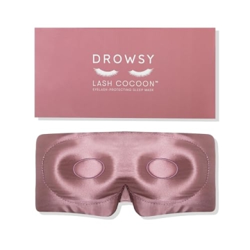 DROWSY Eyelash Protecting Silk Sleep Mask - Total Blackout & Luxury Comfort