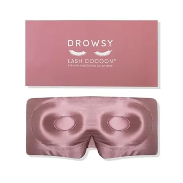 DROWSY Eyelash Protecting Silk Sleep Mask - Total Blackout & Luxury Comfort