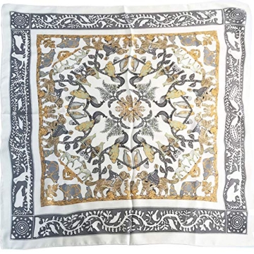 FONYVE Luxurious Silk Scarf for Women - 27.5 Inches