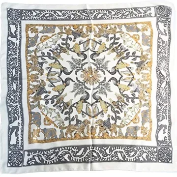 FONYVE Luxurious Silk Scarf for Women - 27.5 Inches