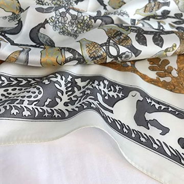 FONYVE Luxurious Silk Scarf for Women - 27.5 Inches