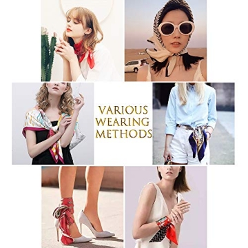 FONYVE Luxurious Silk Scarf for Women - 27.5 Inches