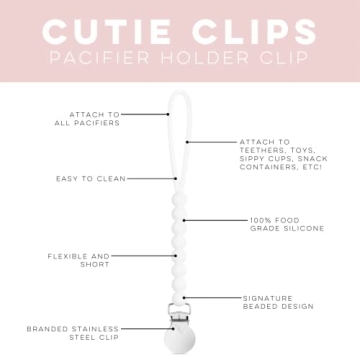 Ryan & Rose Cutie Clip Judy Silicone Pacifier Holders
