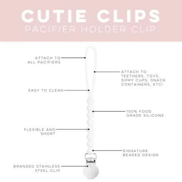 Ryan & Rose Cutie Clip Judy Silicone Pacifier Holders