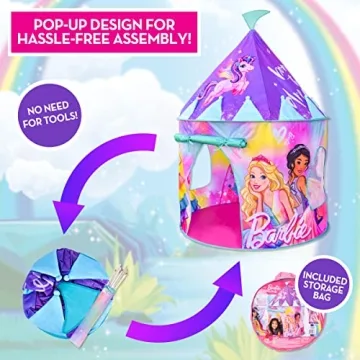 Barbie Princess Castle Tent for Kids - Easy Pop Up Fun!