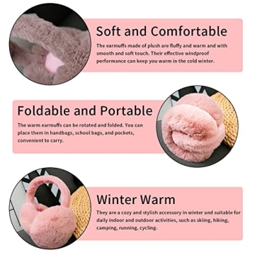 JIANWEI Foldable Ear Muffs for Winter Skiing - Stylish & Warm